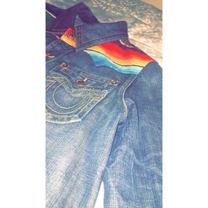Women’s True Religion Rainbow Jean Jacket